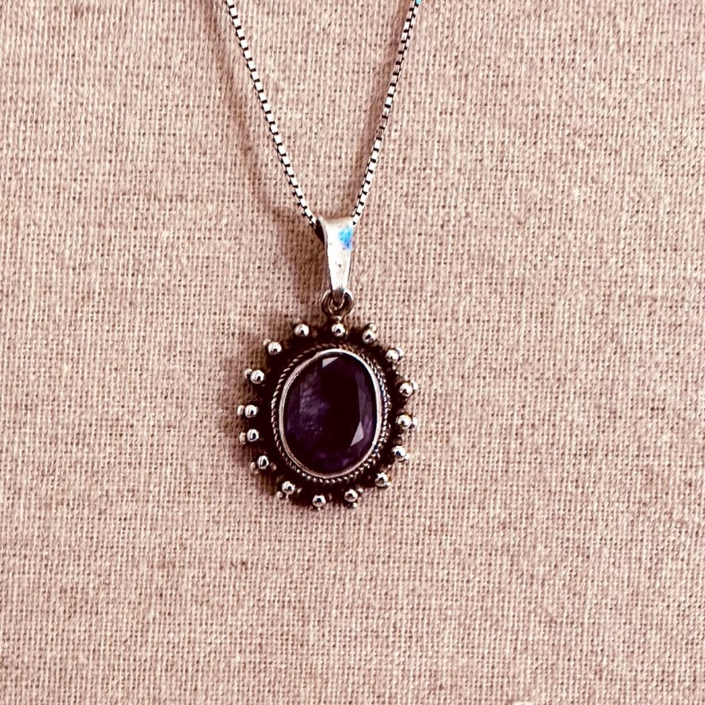 Vintage | Necklace | Vintage Afghan Amethyst Pendant with Chain